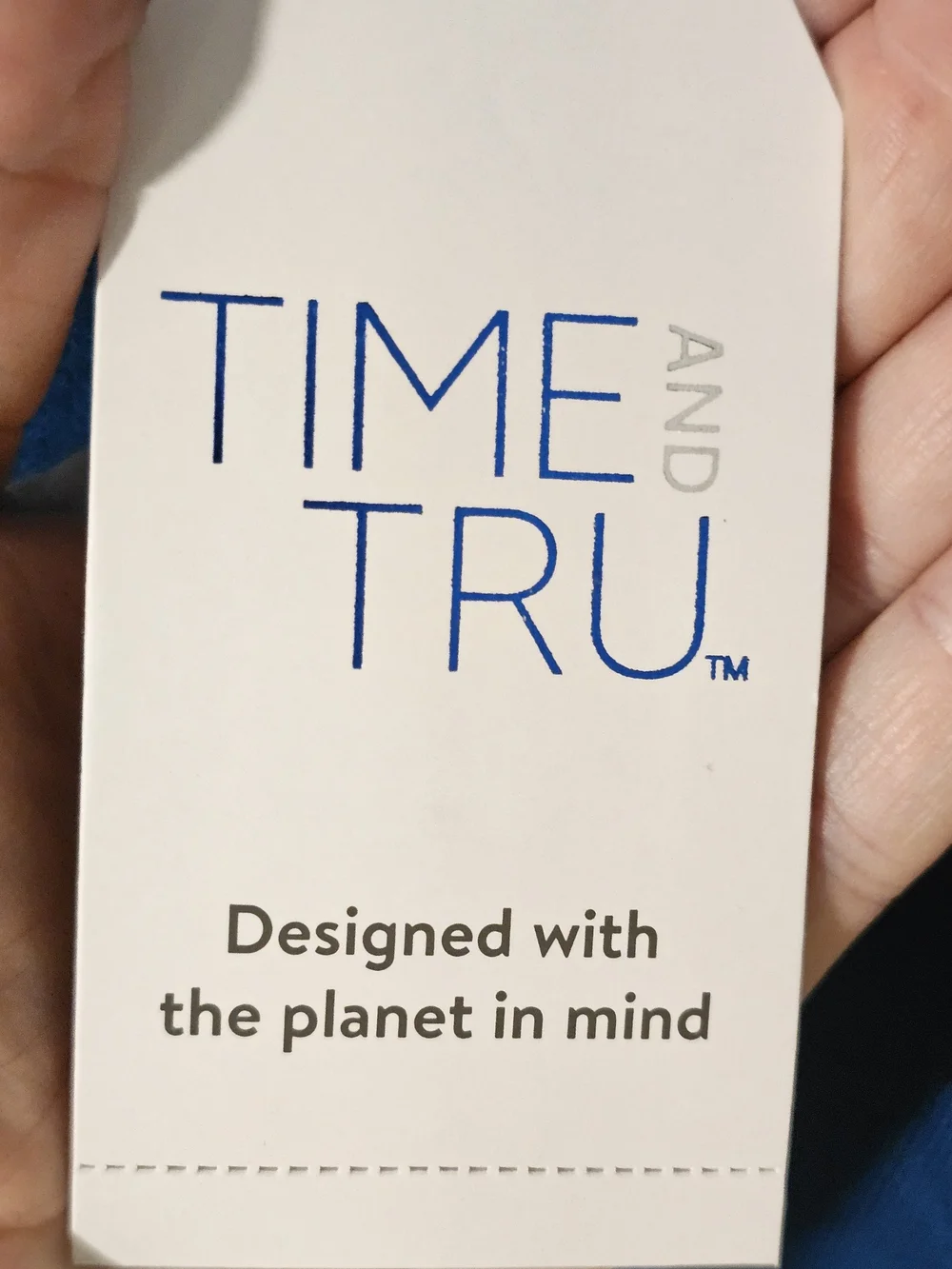 Time and Tru Men's Royal Blue Long-Sleeve Crewneck Shirt